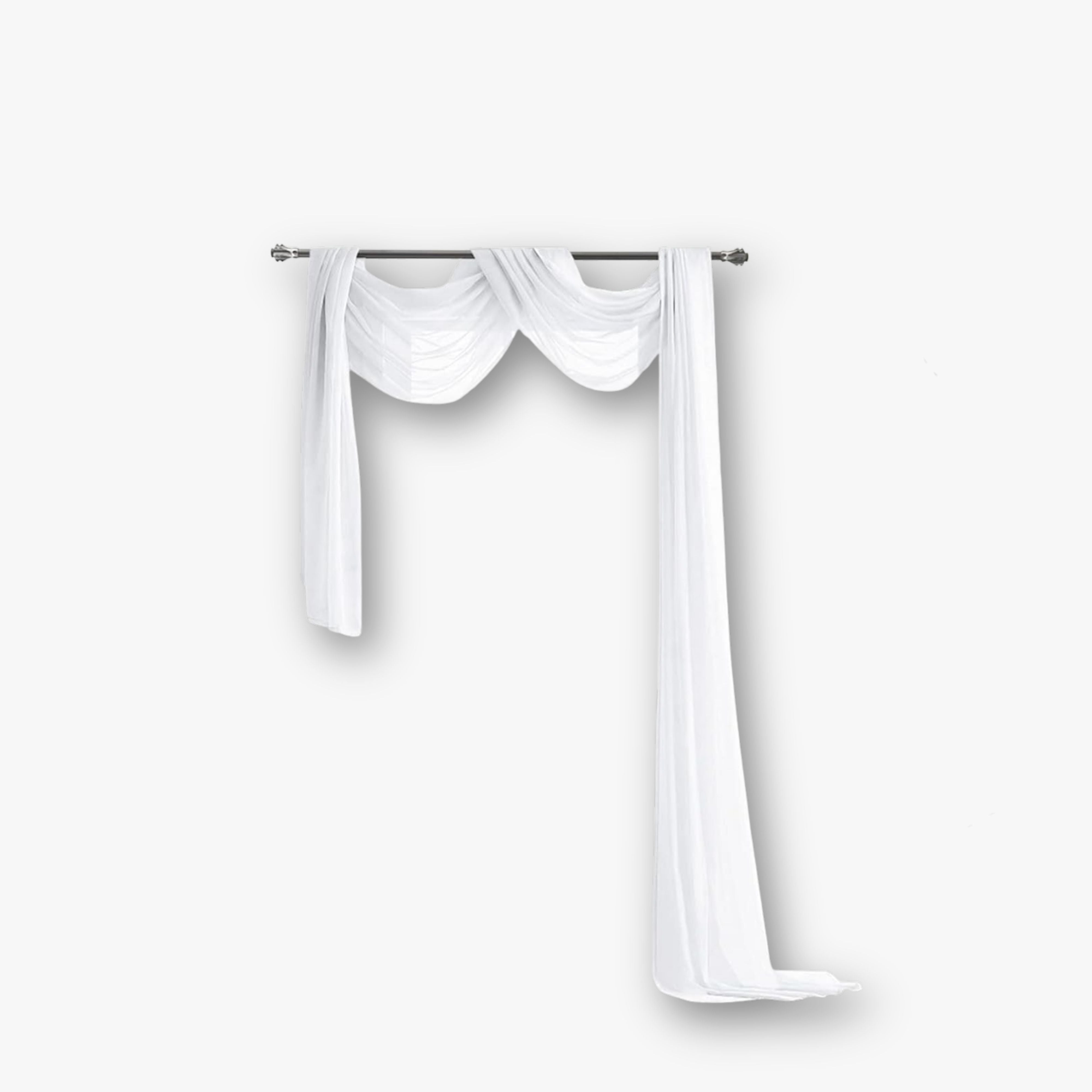 eventzauber-traubogen-wei-chiffon-stoff-5-5-m-halbtransparent image 1