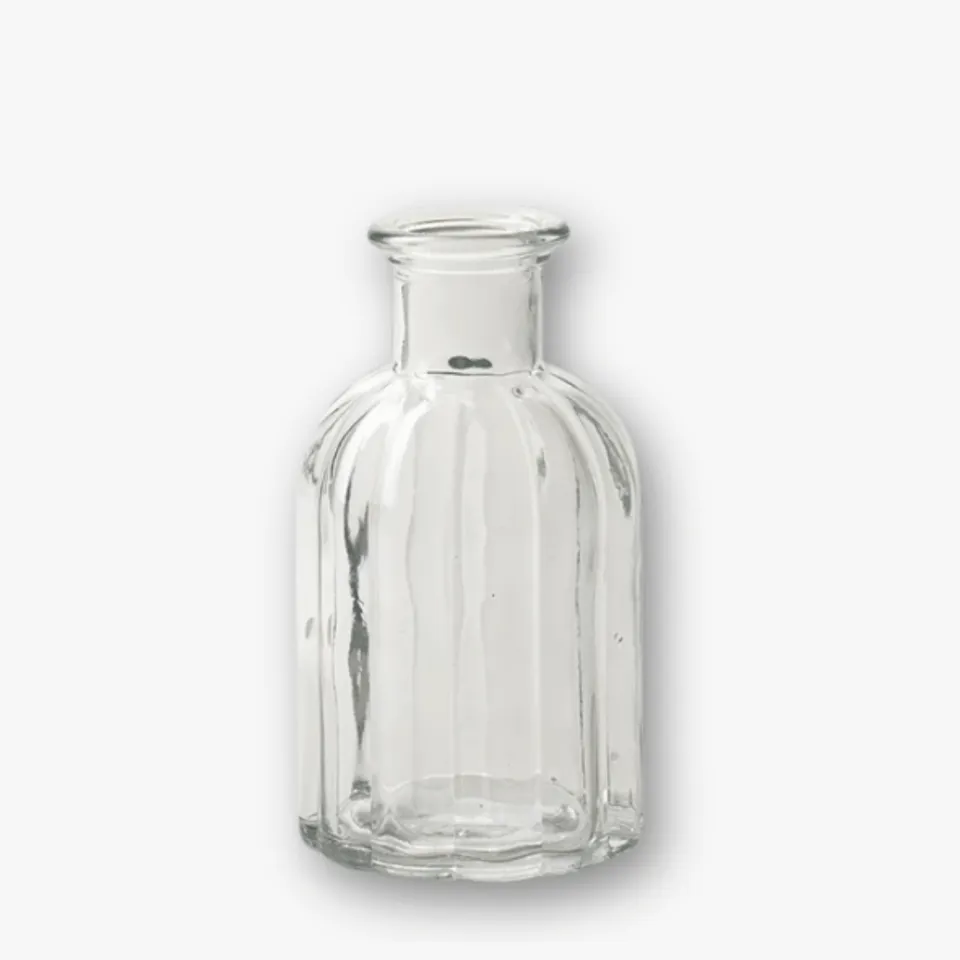 eventzauber-flaschenvase-glas-linear-klar-14-cm-trockenblumen image 1