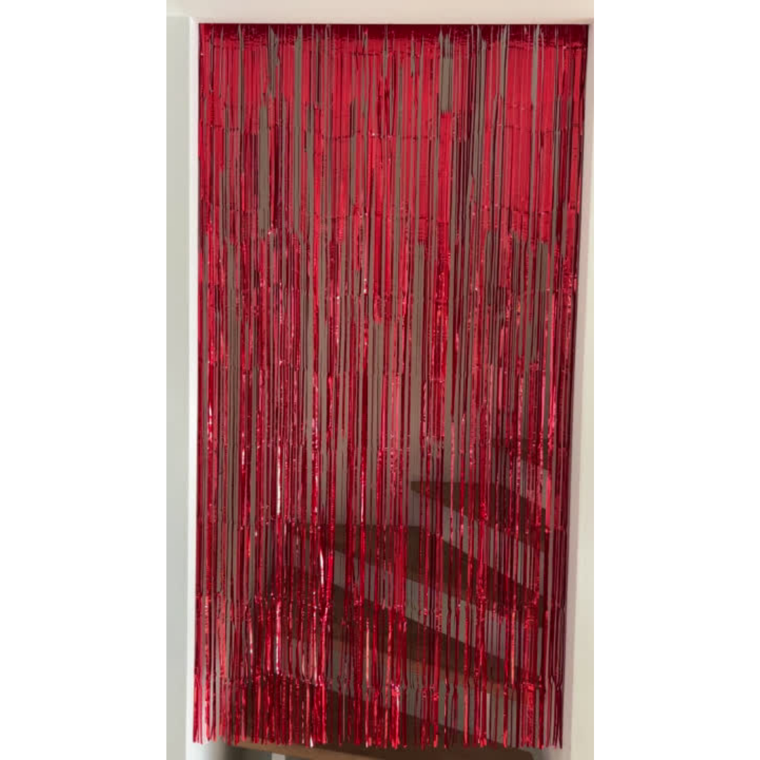 little-birthday-vorh-nge-girlanden-lametta-vorhang-rot-1x2-m image 2