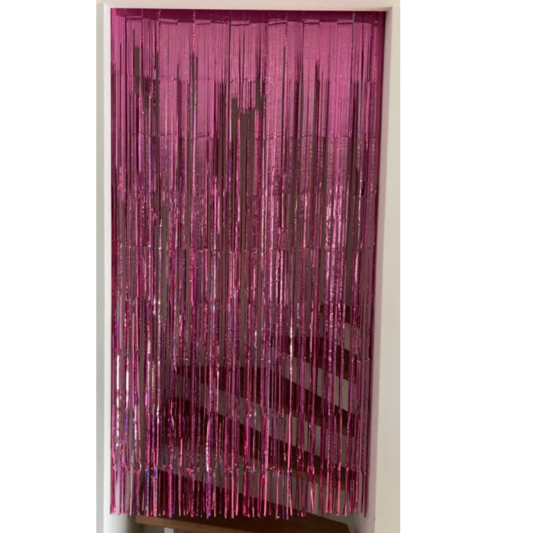 little-birthday-lametta-vorhang-pink-1x2-m-glitzer image 2