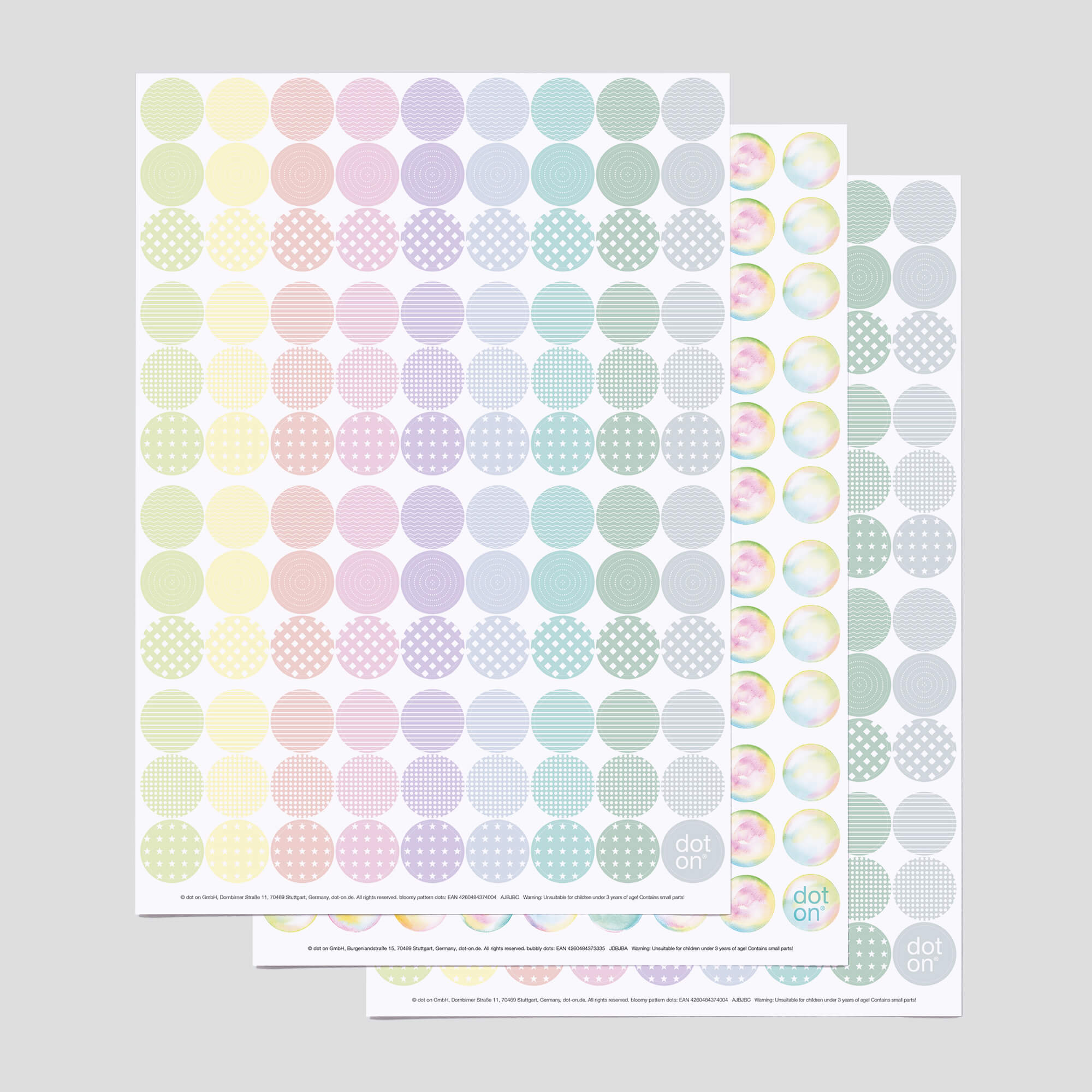 dot-on-klebepunkte-bloom-bubble-dots-sticker-3er-set image 1