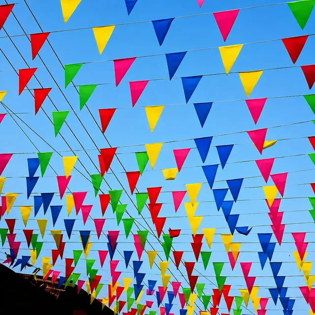 festifun-wimpelkette-100m-stoffgirlande-bunt-1x-wetterfest image 1
