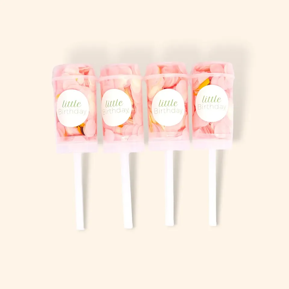little-birthday-konfetti-kanone-push-pop-rosa-4-st-ck-set image 1