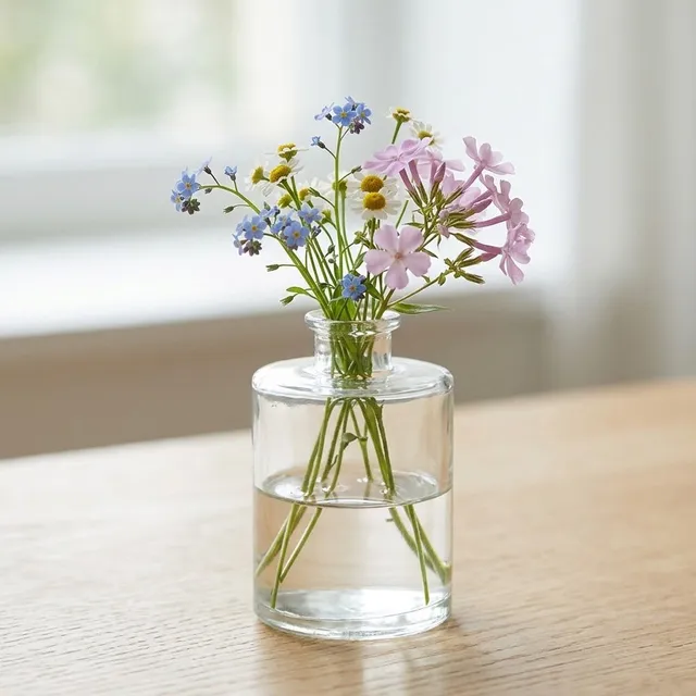 eventzauber-flaschenvase-glas-zylinder-klar-11-cm image 1