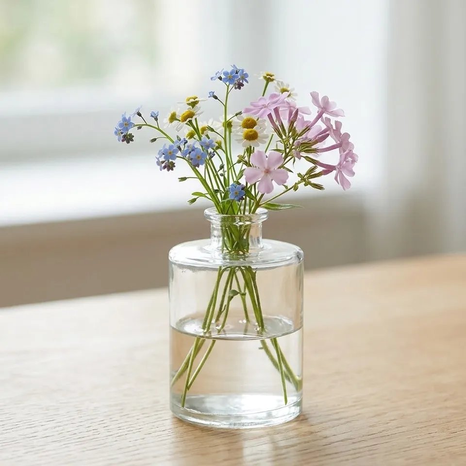 eventzauber-flaschenvase-glas-zylinder-klar-11-cm image 1