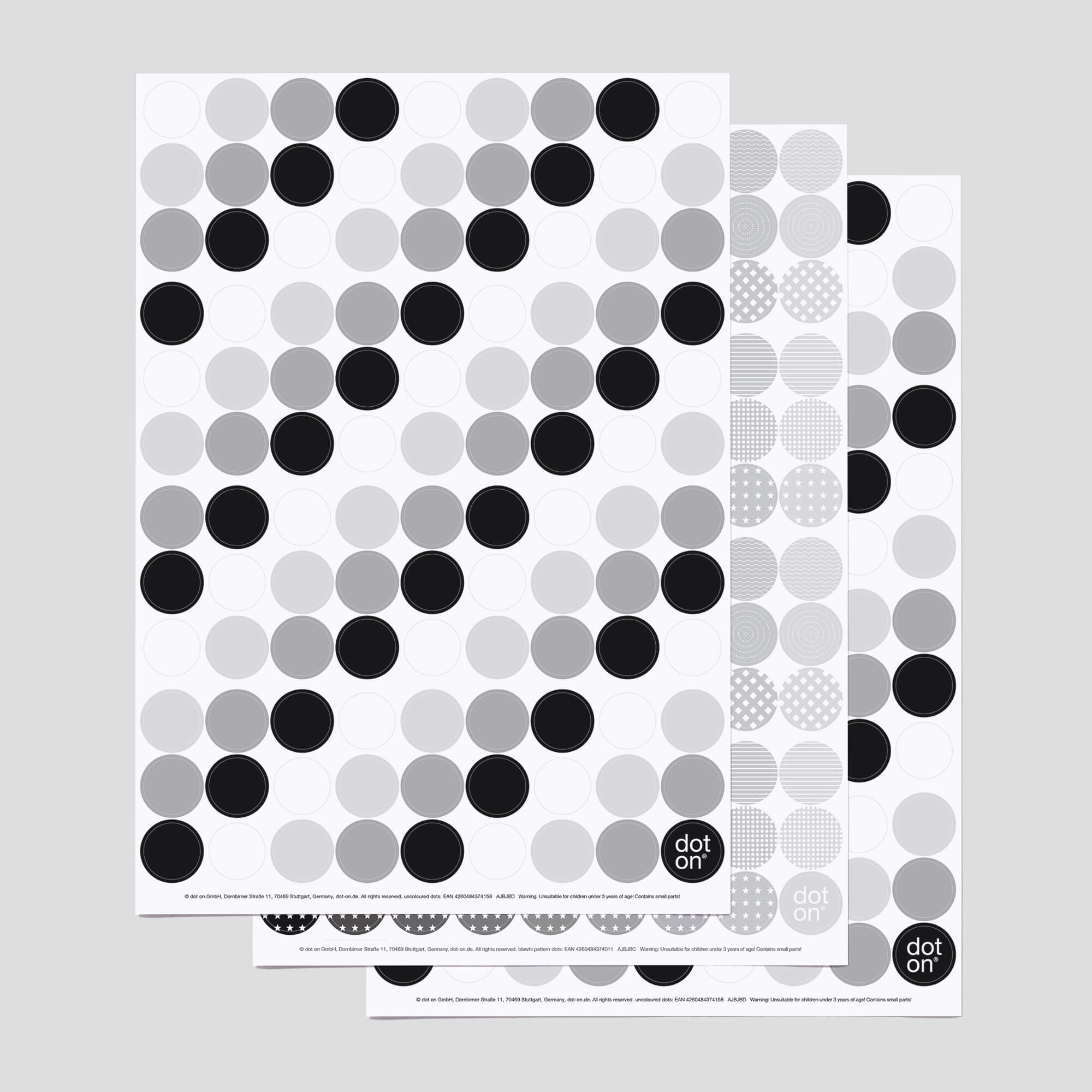 dot-on-black-white-dots-klebepunkte-20mm-3er-set-mini image 1