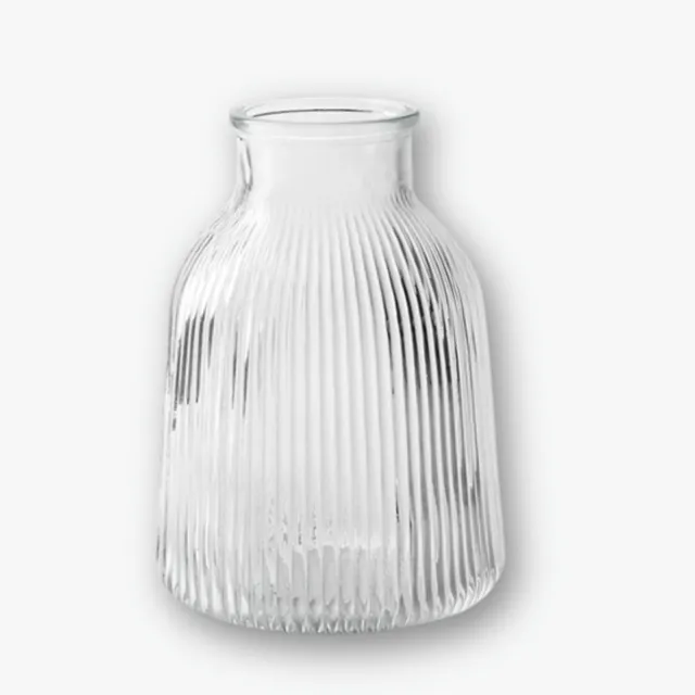 eventzauber-vasen-linear-klar-glasvase-13-5-cm-mieten-rillen image 1