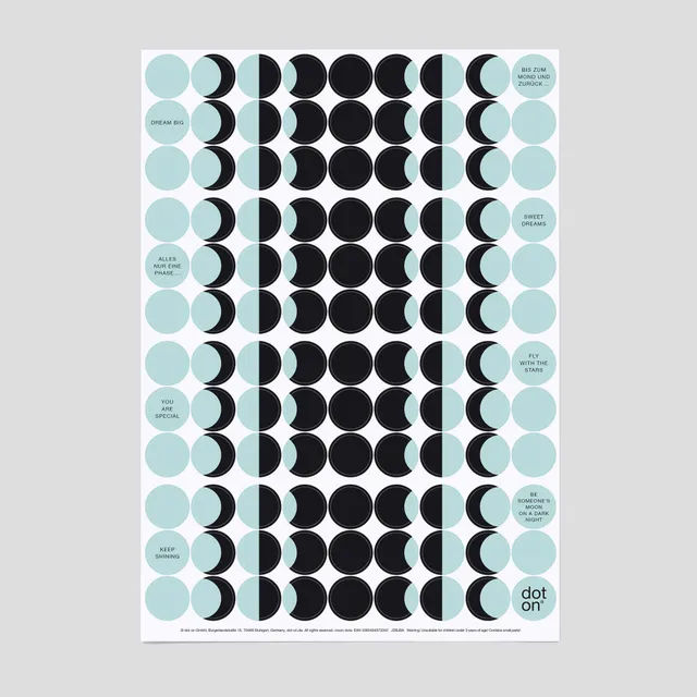 dot-on-moon-dots-klebepunkte-20-mm-schwarz-t-rkis image 1