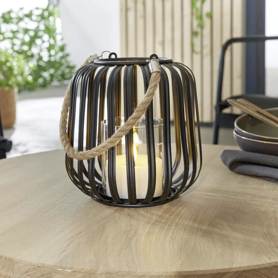 eventzauber-windlicht-laterne-modern-metall-schwarz-seil image 1