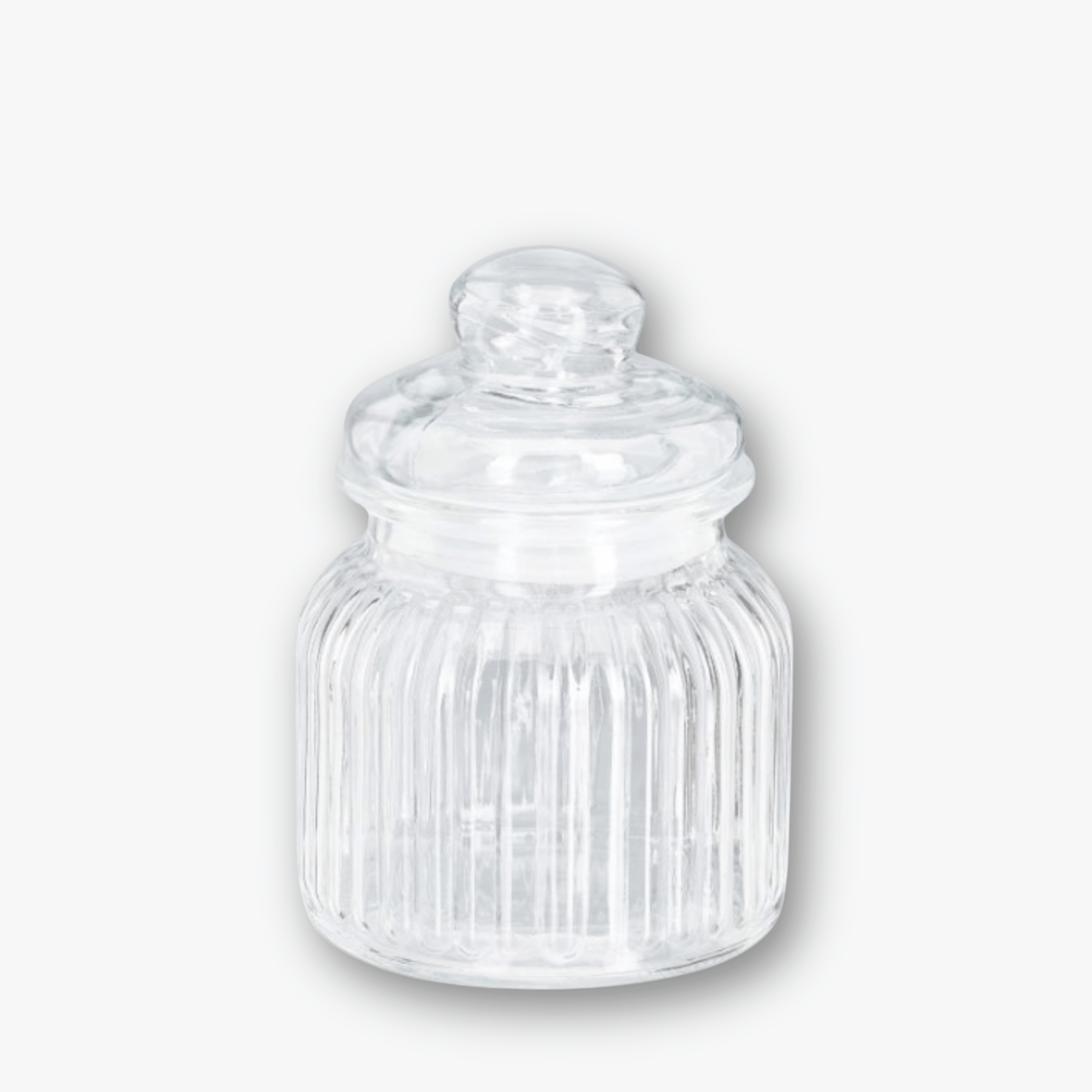 eventzauber-candybar-glas-rille-klar-klein-bonbonglas-mieten image 1
