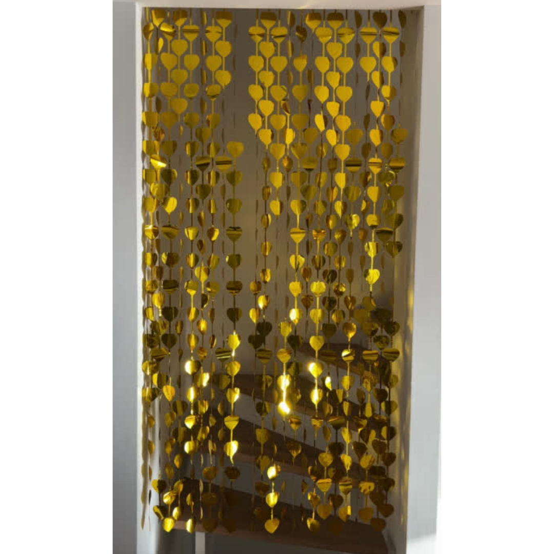 little-birthday-lametta-vorhang-goldenes-herz-1x2-m image 2