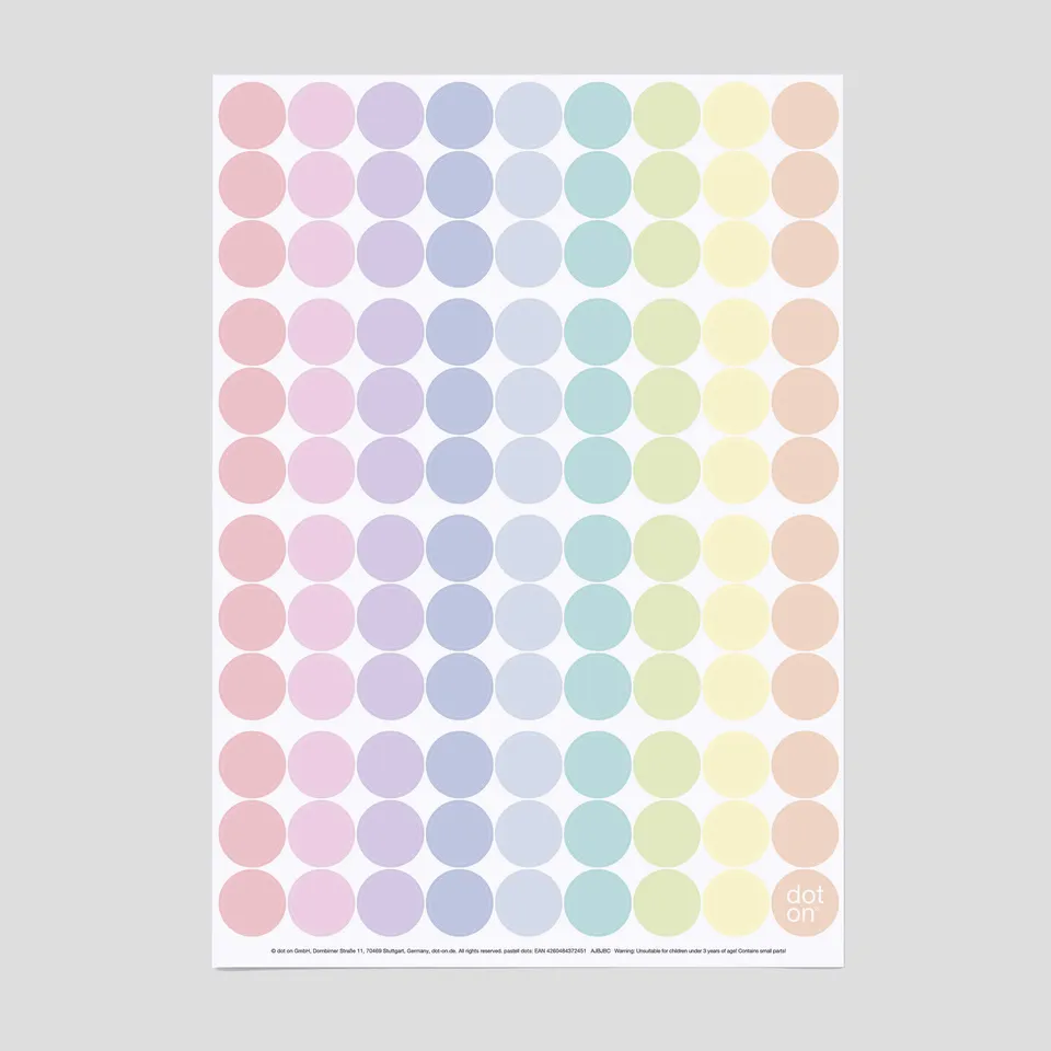 dot-on-pastell-dots-klebepunkte-20-mm-107-st-ck-zart image 1