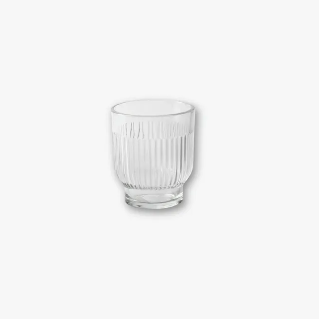 eventzauber-teelichtglas-linear-klar-teelichthalter-rillen image 1
