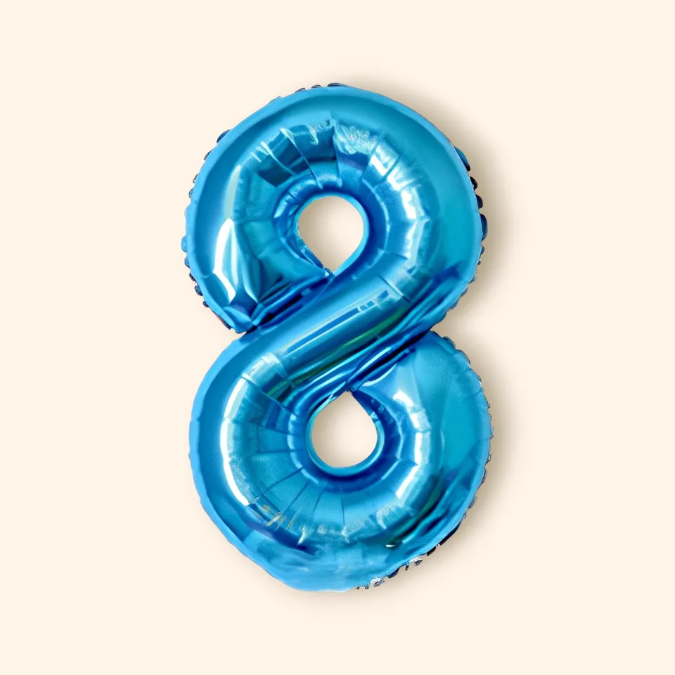 little-birthday-helium-luftballons-zahlenluftballon-8-101-cm-blau image 1