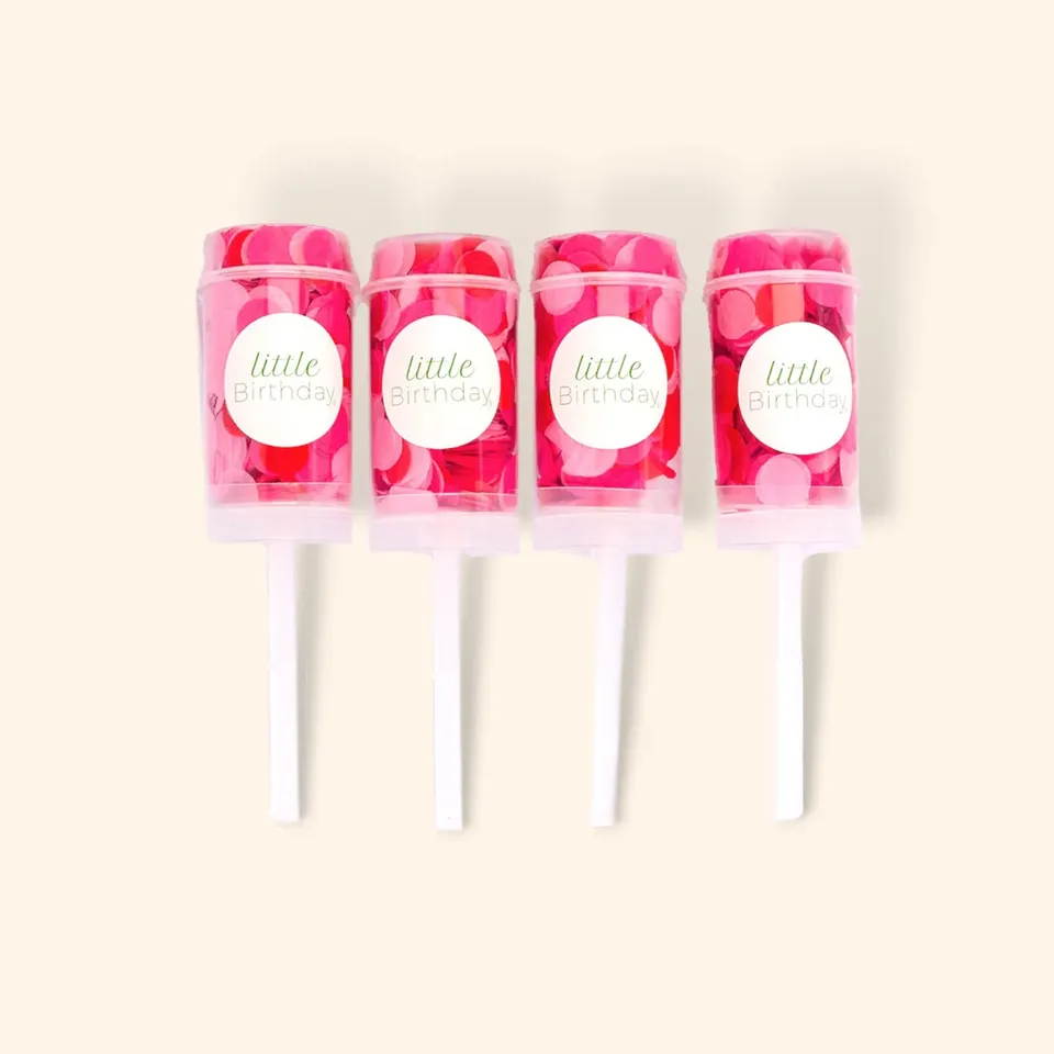little-birthday-konfettiboxen-konfetti-kanone-push-pop-pink-4er-set image 1