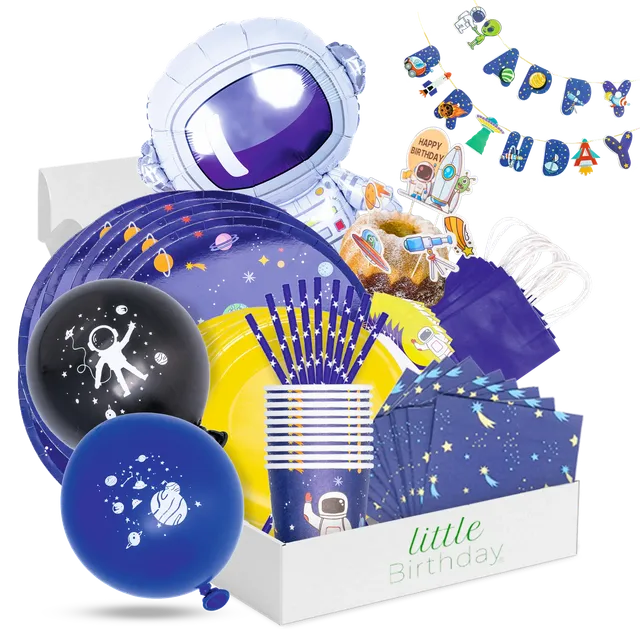 little-birthday-geburtstags-mottobox-astronaut-partyset-119-tlg image 1