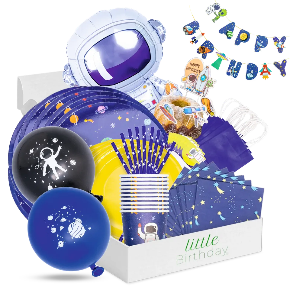 little-birthday-geburtstags-mottobox-astronaut-partyset-119-tlg image 1