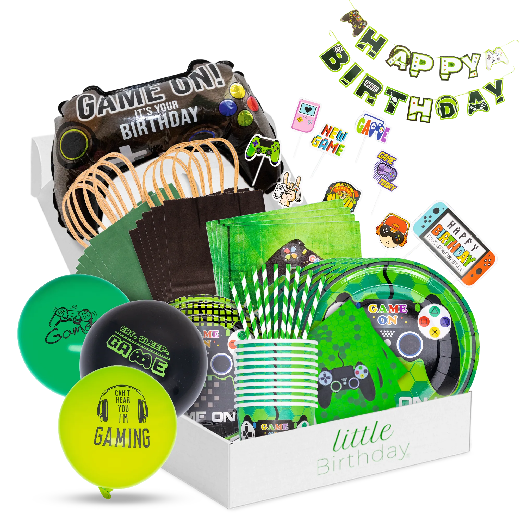 little-birthday-games-geburtstagsbox-partyset-f-r-10-kinder-135-teilig image 1