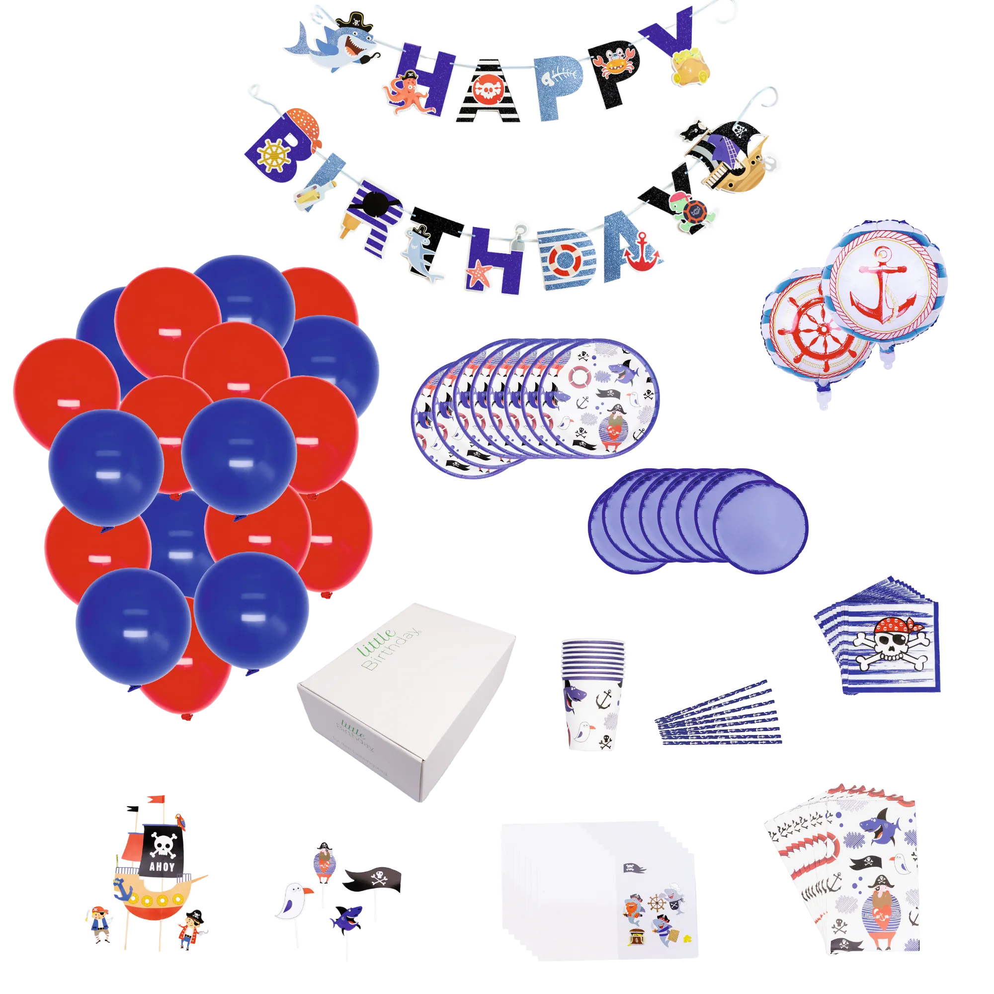 little-birthday-piraten-mottobox-partyset-8-kinder-117-tlg image 2