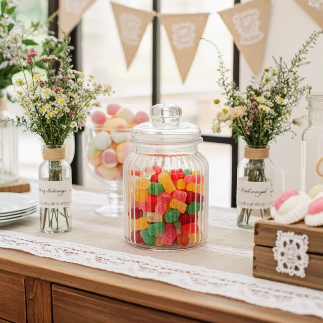 eventzauber-candybar-glas-rille-klar-gro-bonbonglas image 1