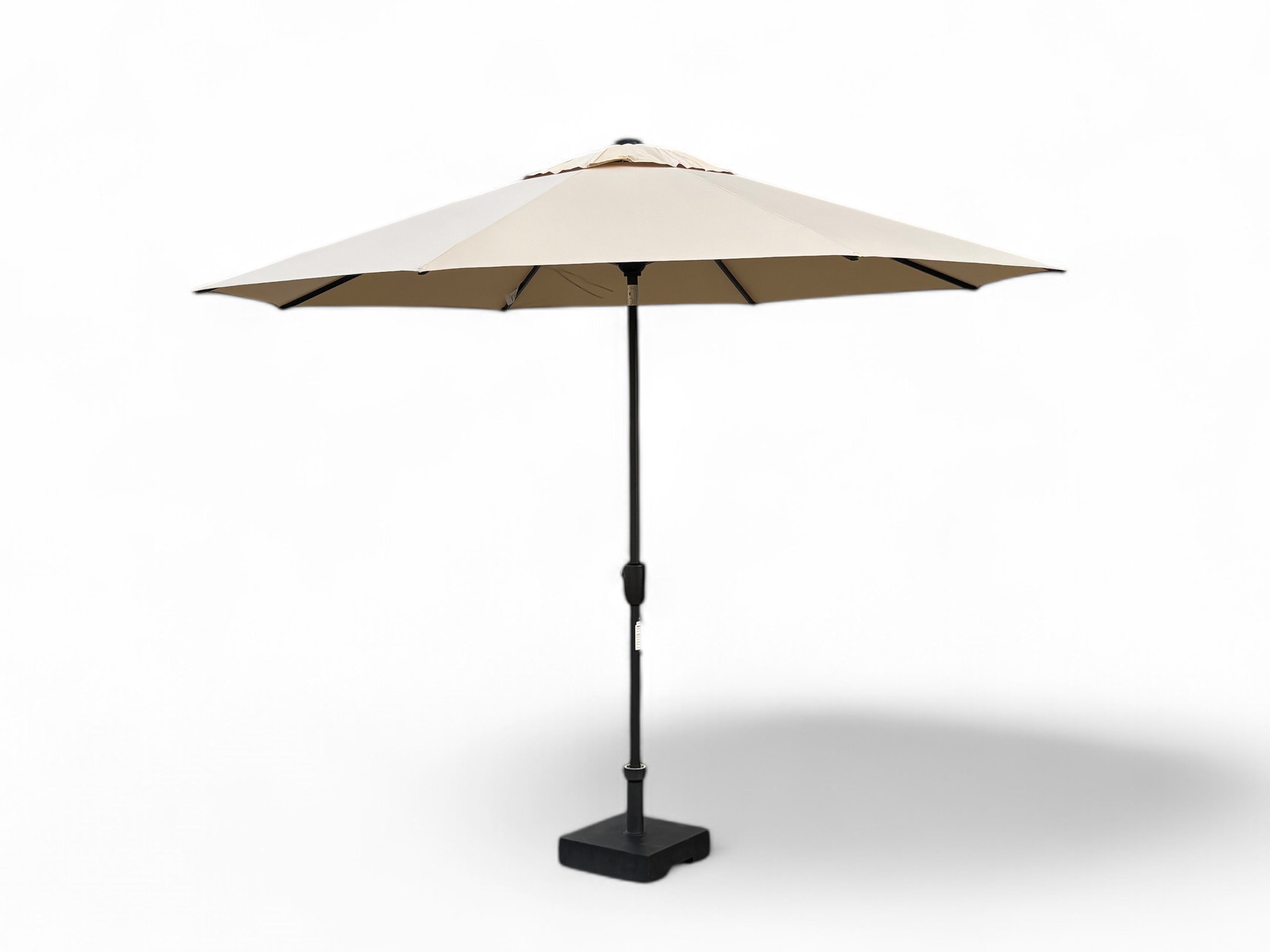 eventverleih-zelte-sonnenschirm-3-m-beige-mit-st-nder image 1