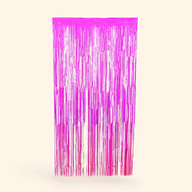 little-birthday-lametta-vorhang-pink-1x2-m-glitzer image 1
