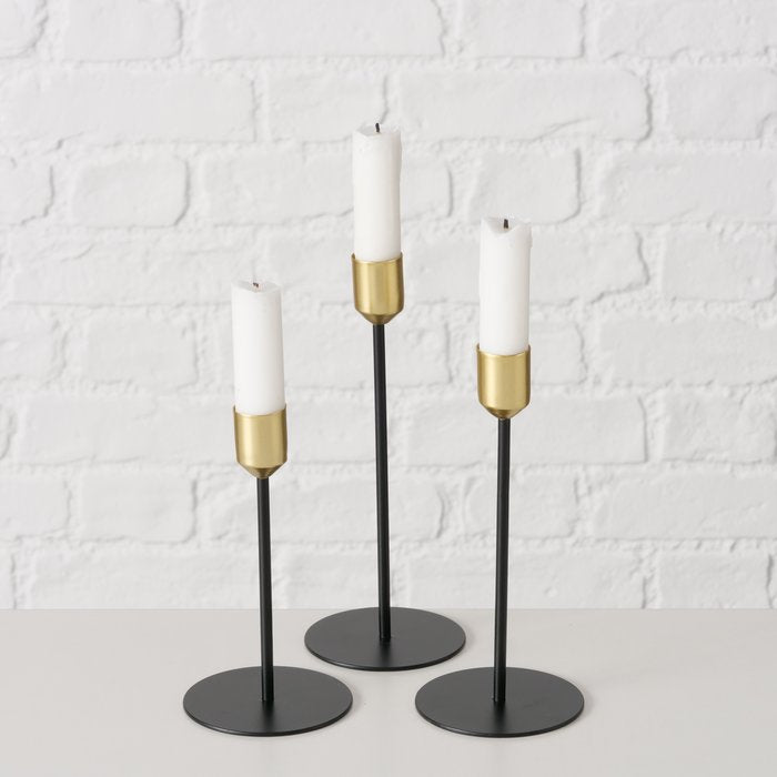 eventzauber-kerzenst-nder-set-gold-schwarz-metall-3-teilig image 2