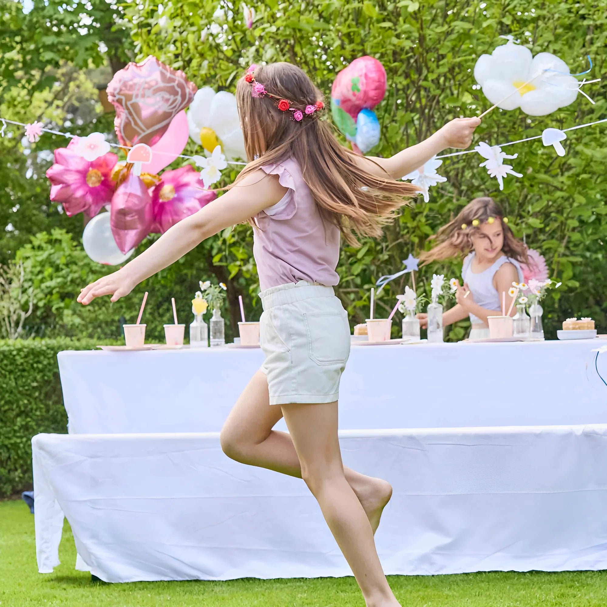 little-birthday-folien-luftballon-blume-xl-wei-gelb-70-cm image 2