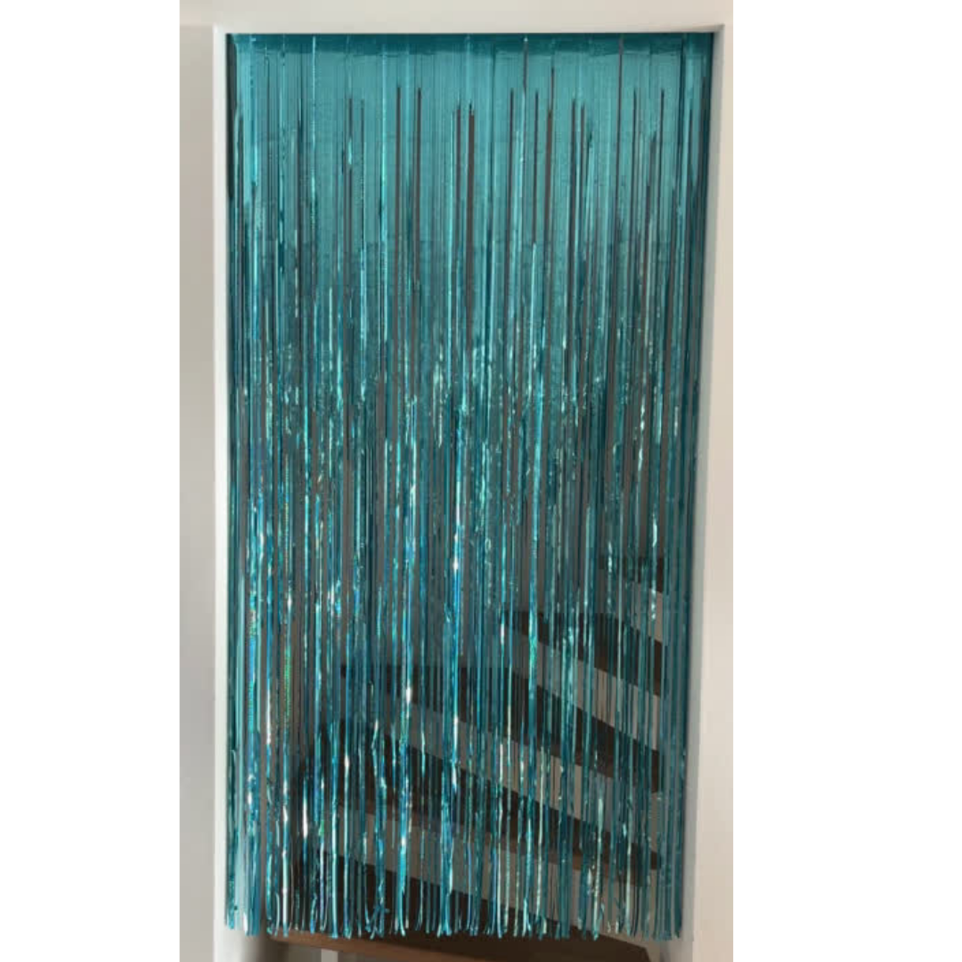 little-birthday-lametta-vorhang-hellblau-1x2-m-glitzer image 2