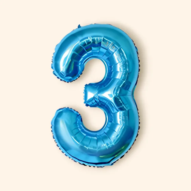 little-birthday-helium-luftballons-zahlenluftballon-3-folienballon-101-cm image 1