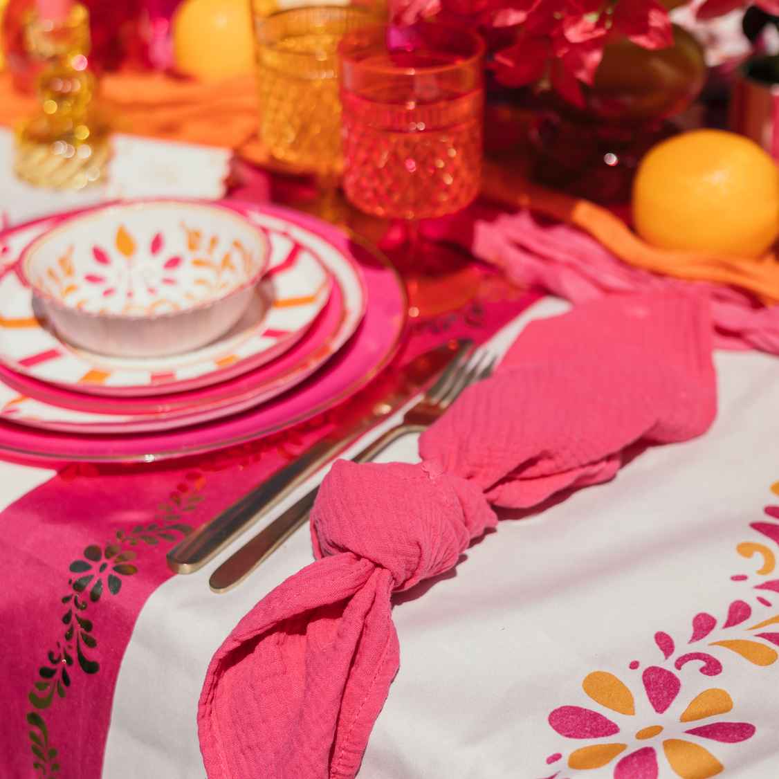 eventzauber-stoffserviette-musselin-pink-struktur-serviette image 2