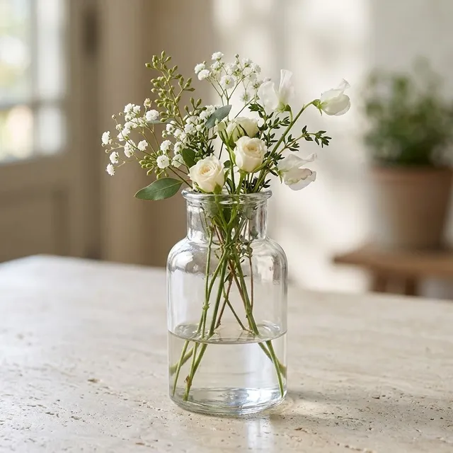 eventzauber-vasen-flaschenvase-glas-zylinder-klar-vase-h14 image 1