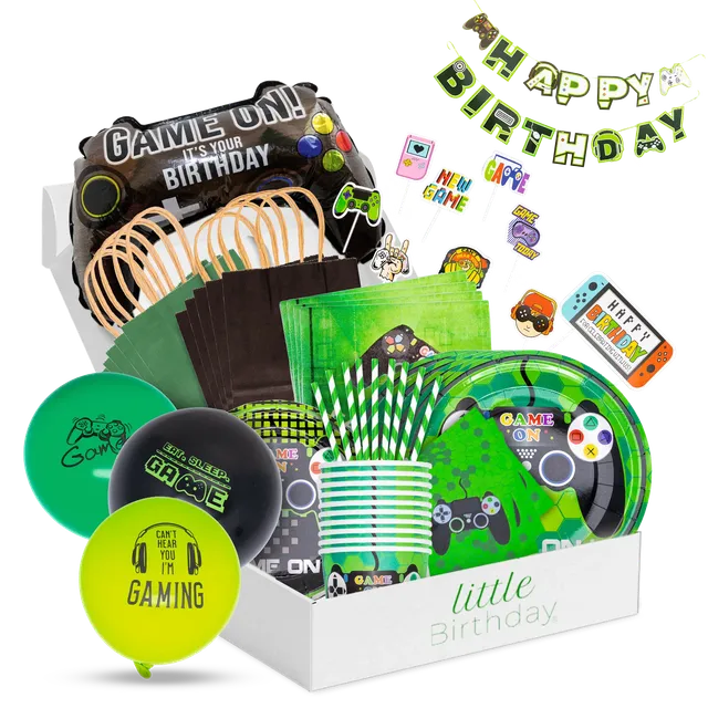 little-birthday-games-geburtstagsbox-partyset-f-r-10-kinder-135-teilig image 1