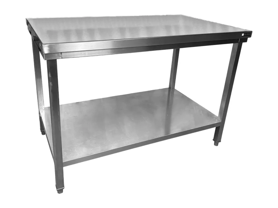 eventverleih-catering-edelstahl-arbeitstisch-120x70-cm-zwischenboden image 1