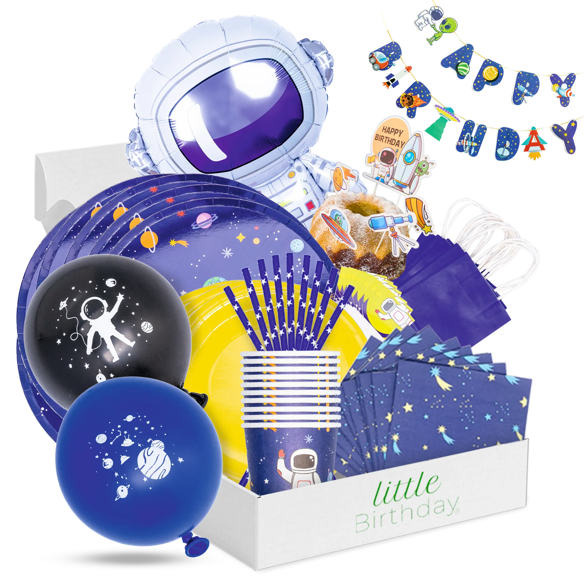 little-birthday-geburtstags-mottobox-astronaut-partyset-119-tlg image 1