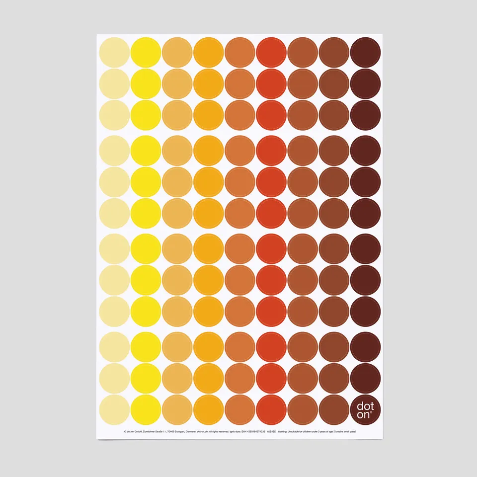 dot-on-klebepunkte-ignis-dots-20-mm-rot-orange-gelb image 1